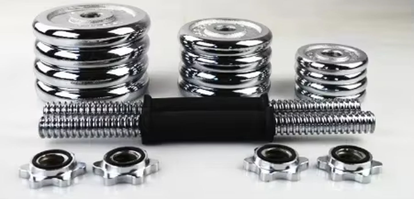 Set de mancuernas ajustables cromadas – 20 kg