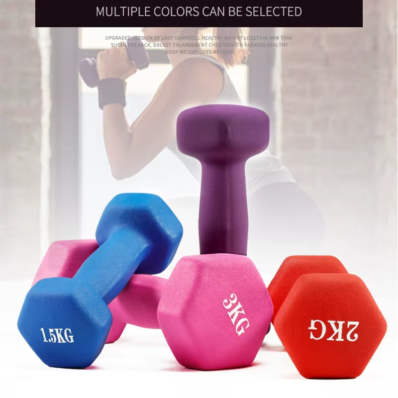 Mancuernas hexagonales antideslizantes – Fitness y tonificación