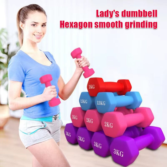 Mancuernas hexagonales antideslizantes – Fitness y tonificación