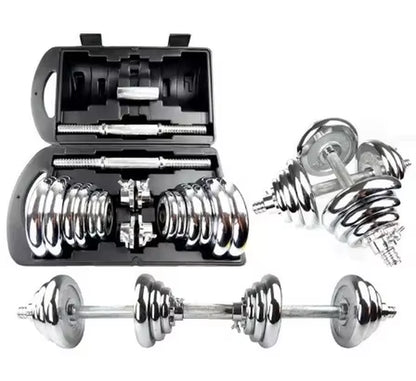 Set de mancuernas ajustables cromadas – 20 kg
