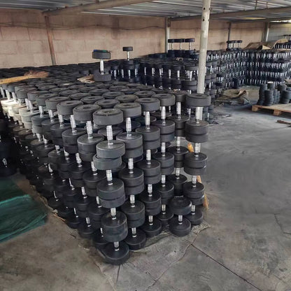 The Hot Selling 2.5Kg to 30Kg Rubber Covered round Dumbbells for Body Building